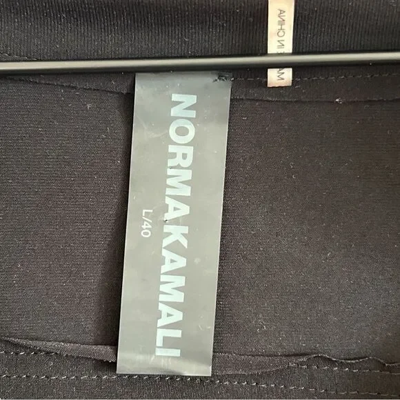 Norma Kamali Boxy Coverup Beach Shirt Tunic Dress Large Black Stretch Jersey - Picture 11 of 13